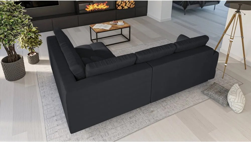 Sötétszürke sarokkanapé (jobb oldali) Ariella – Ropez