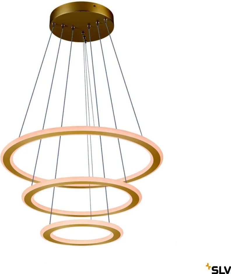 SLV 1007703 ONE Modern Led Függesztett Lámpa Fekete, Sárgaréz LED IP20