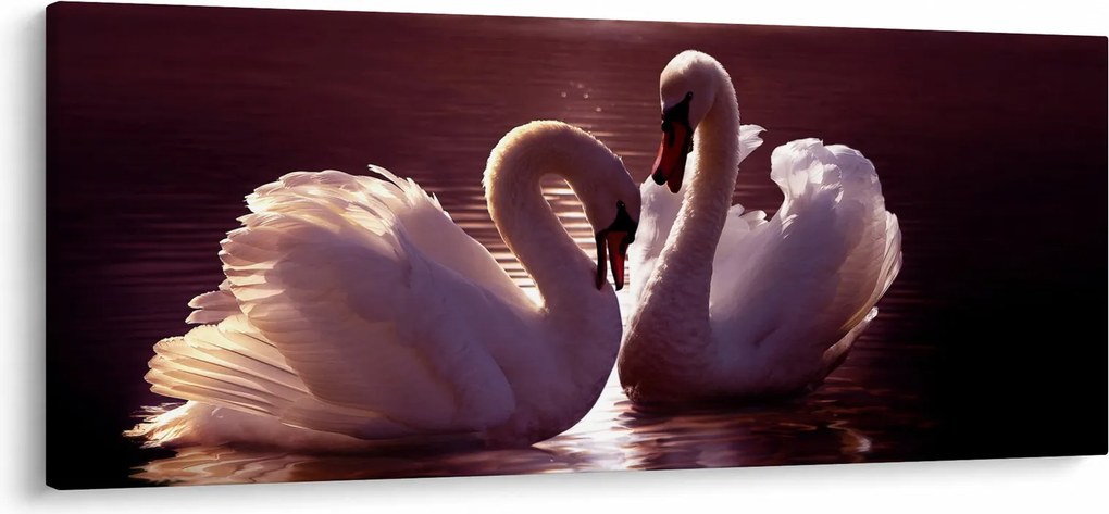 Kép - Hattyúk a tavon (120x50 cm)
