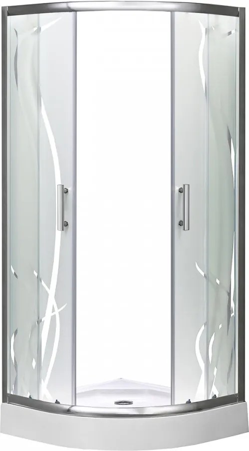Spirit BAMBOO 90x90x194 cm íves zuhanykabin, erősített akril zuhanytálcával