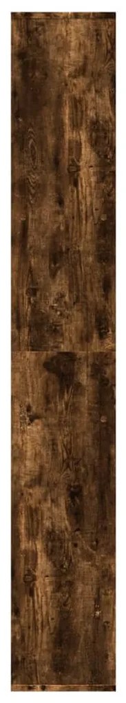 füstös tölgy szerelt fa elválasztó könyvespolc 67x25x161,5 cm