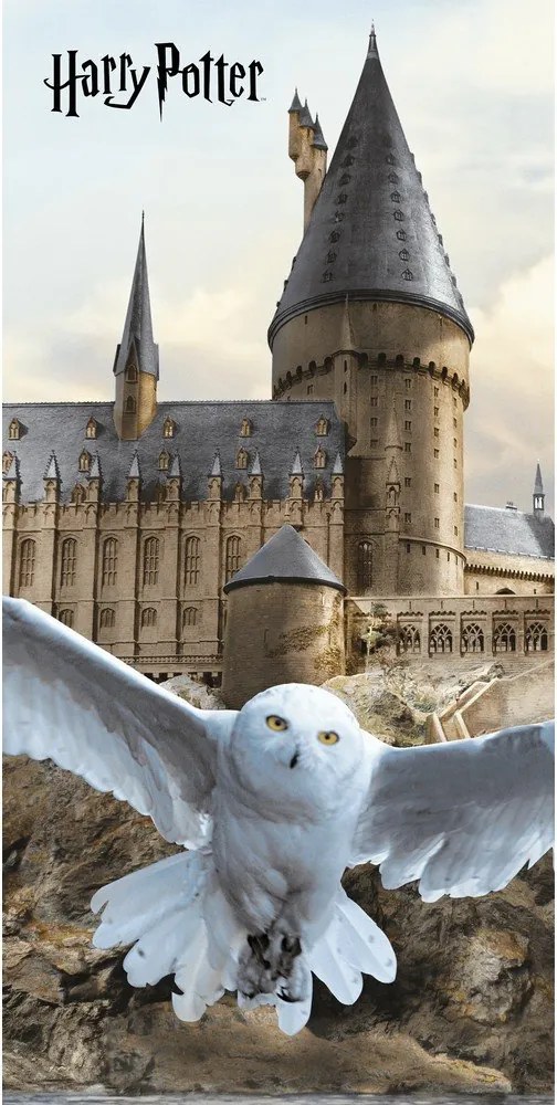 Pamut gyerek fürdőlepedő 70x140 cm Harry Potter "Hedwig" – Jerry Fabrics