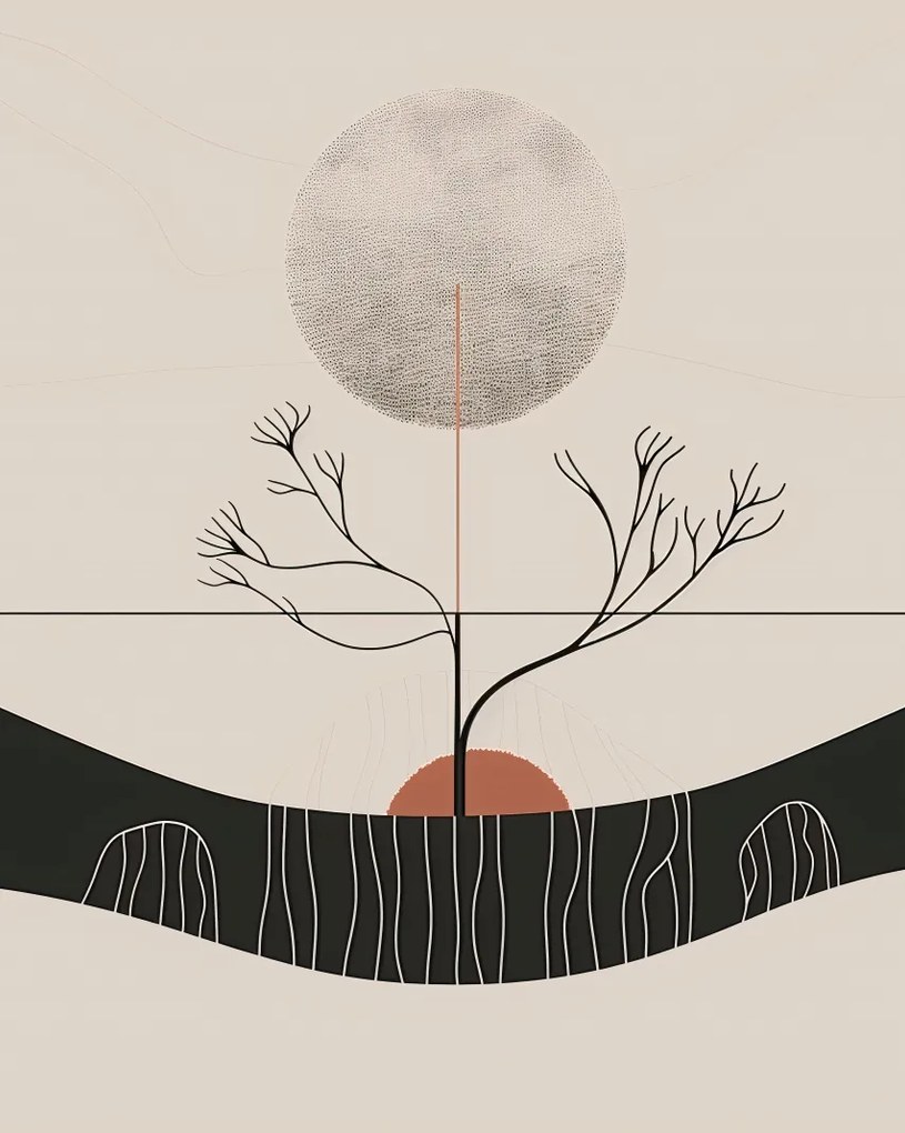 Poszter 40x50cm Téli Hold