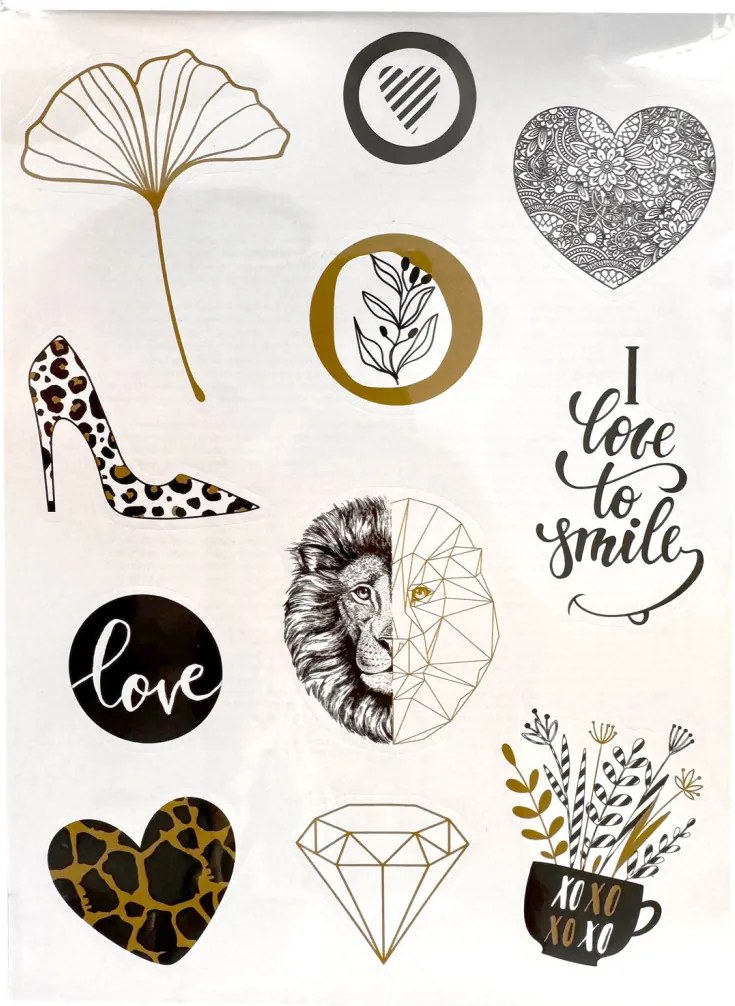 Színes Black&amp;Gold matrica szett 3 ív