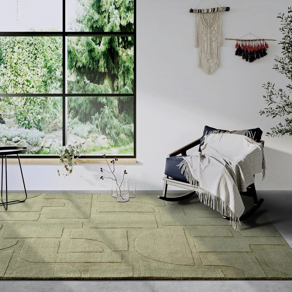 Zöld kézi szövésű gyapjú szőnyeg 160x230 cm Alexis – Villeroy&amp;Boch