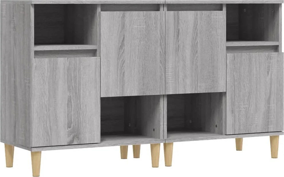 vidaXL 2 db szürke sonoma színű szerelt fa tálalószekrény 60x35x70 cm