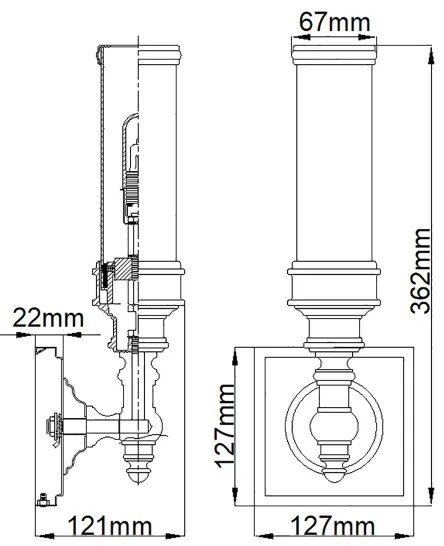 Elstead FE-PAYN-OR1-BATH - LED Fürdőszobai lámpa PAYNE 1xG9/3W/230V IP44
