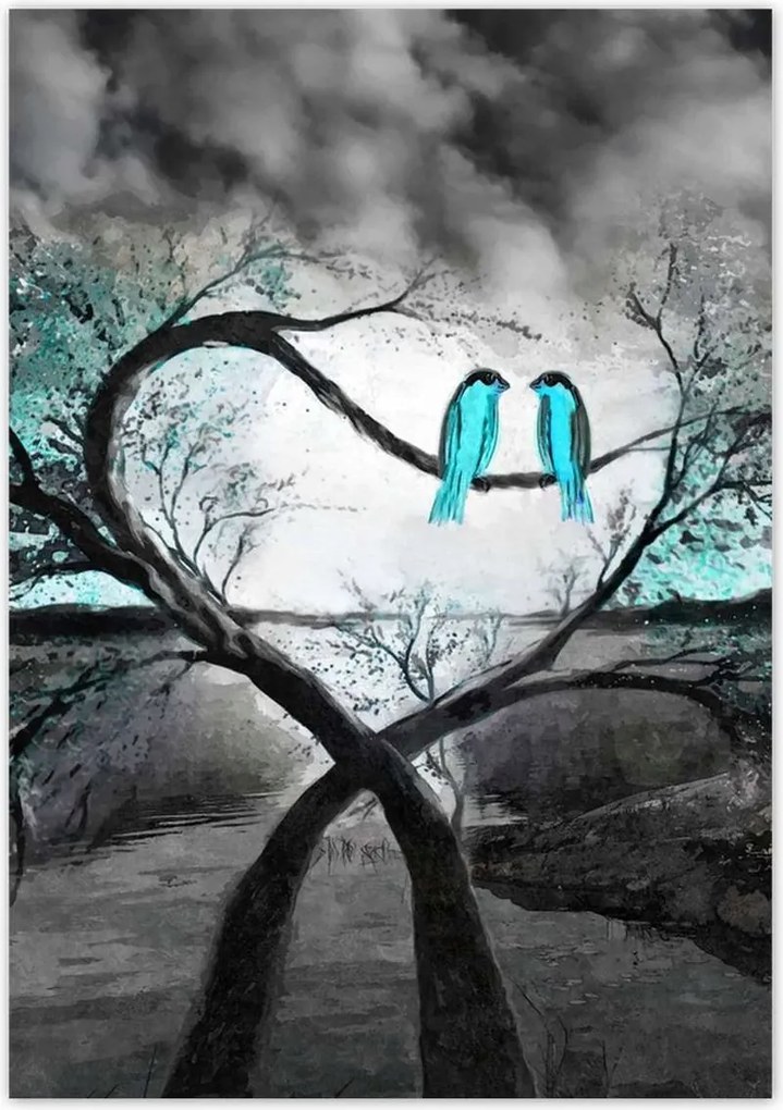 Poszterek 70x100 Türkiz bűvölet Éjszaka