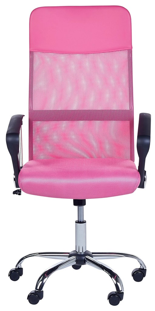 Rózsaszín irodai forgószék DESIGN Beliani