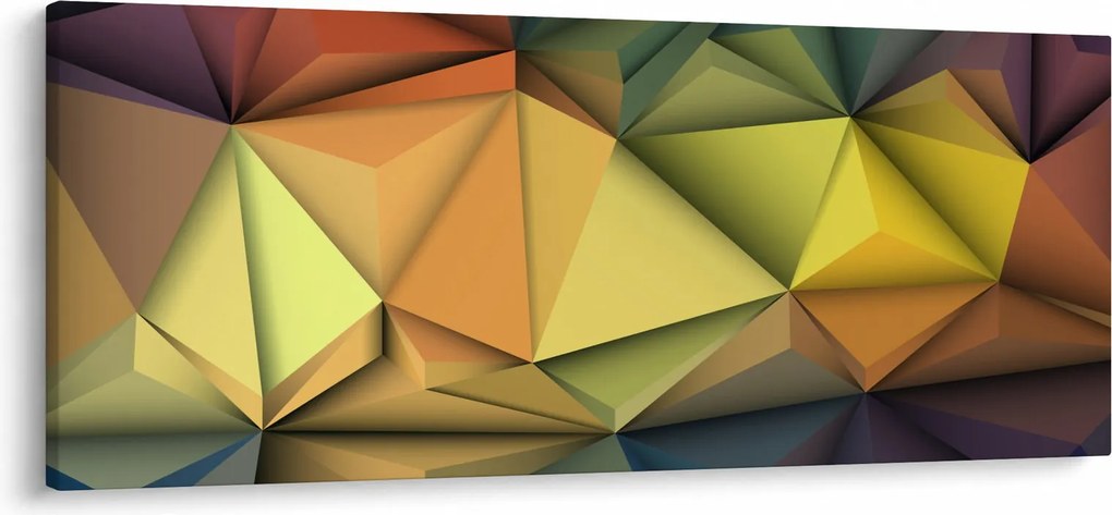 Kép - Sokszögű 3D absztrakció (120x50 cm)