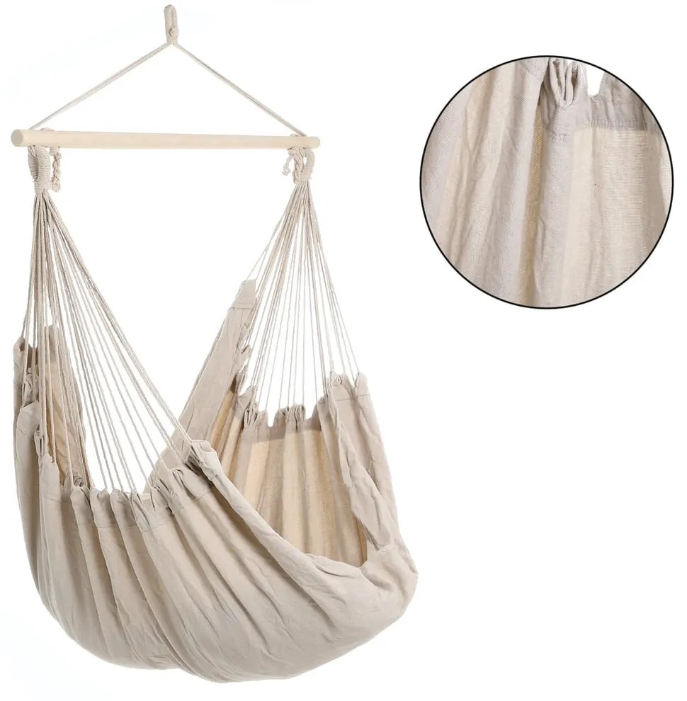 Jurhan BOHO függőszék párnával, Ø61cm, bézs