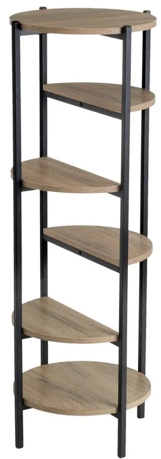 Fekete-natúr színű polcos állvány tölgyfa dekorral 40x110 cm – Casa Selección