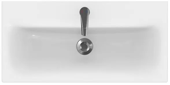 Cersanit S801-221-DSM - Falra szerelhető MODUO 80 cm széles fürdőszobaszekrény mosdóval, fehér