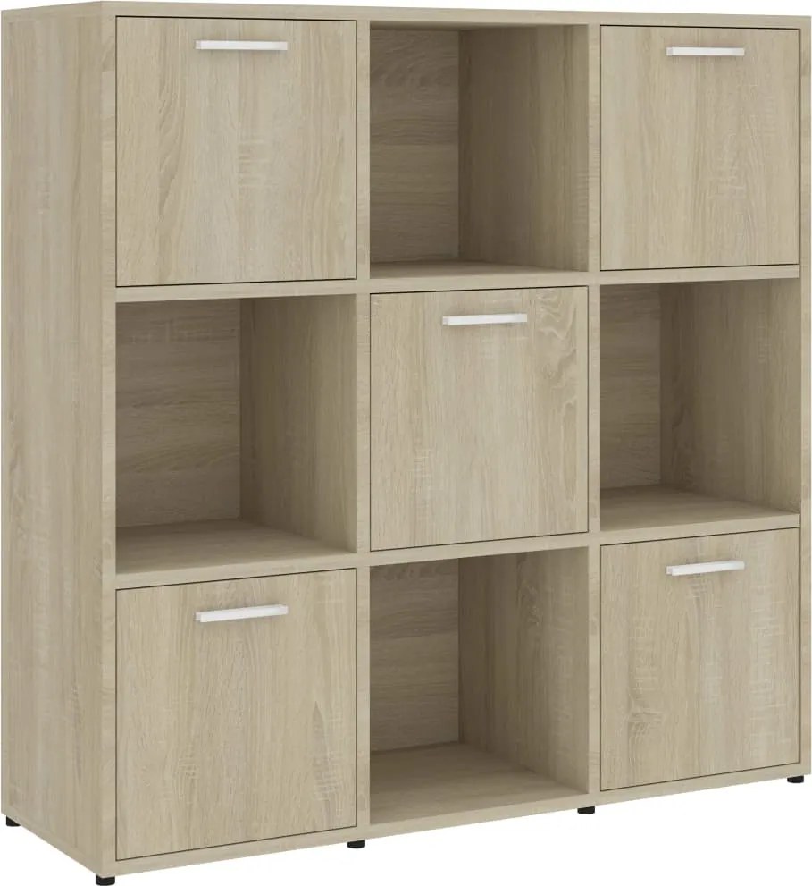 vidaXL sonoma tölgy színű szerelt fa könyvszekrény 90 x 30 x 90 cm