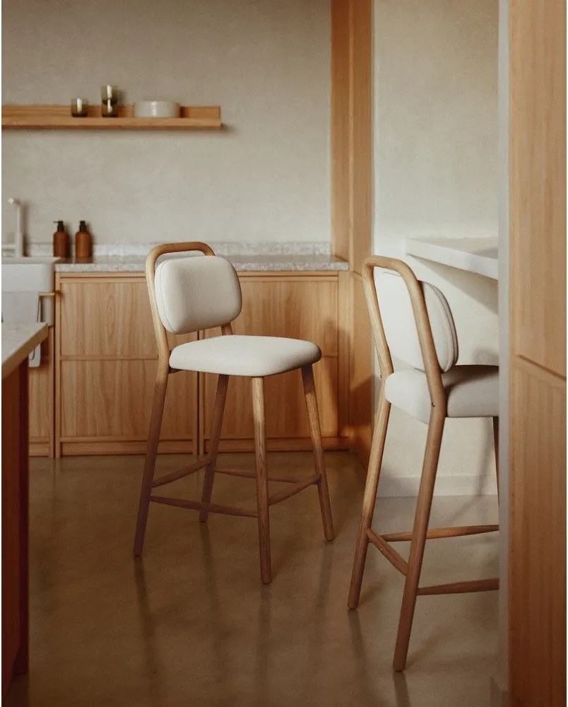 Bézs bárszék (ülésmagasság 66 cm) Helda – Kave Home