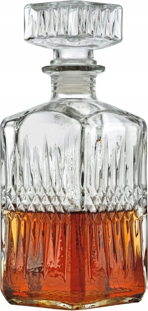 Üveg whiskys pohár konyak bor dugóval Red 850 ml