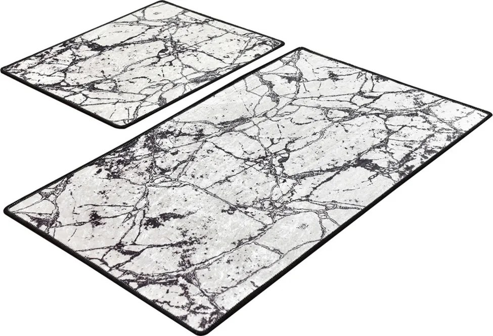 Marble fehér fürdőszobai szőnyeg