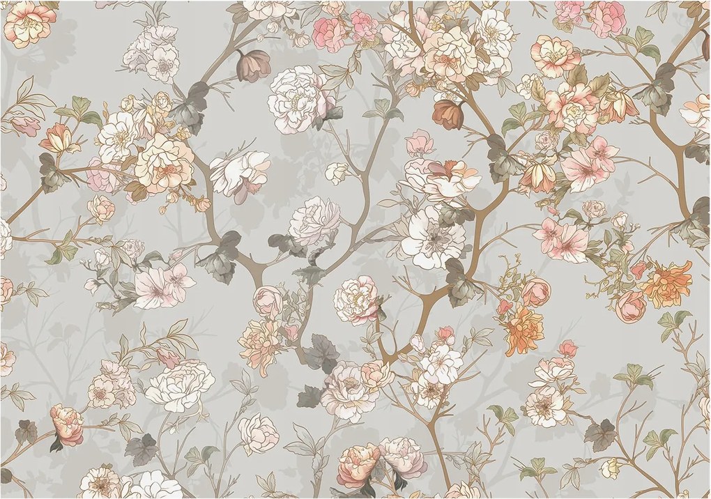 Fotótapéta Flizelin Fal a Hálószobába Romantikus minta 312x219 Ragasztó