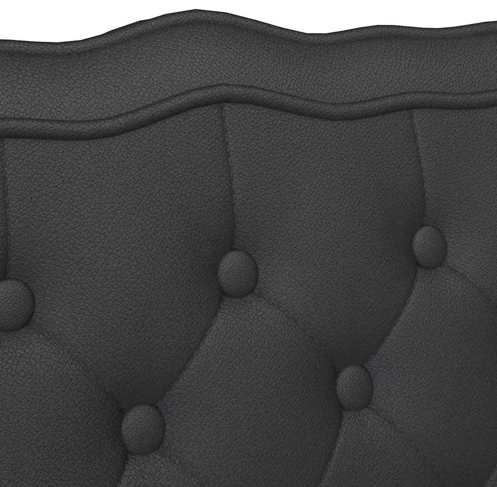 Chesterfield Pad Fekete 119.5 x 64.5 x 75 cm Műbőr