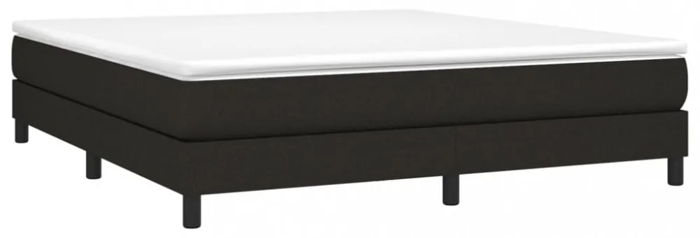 fekete szövet rugós ágykeret 160 x 200 cm