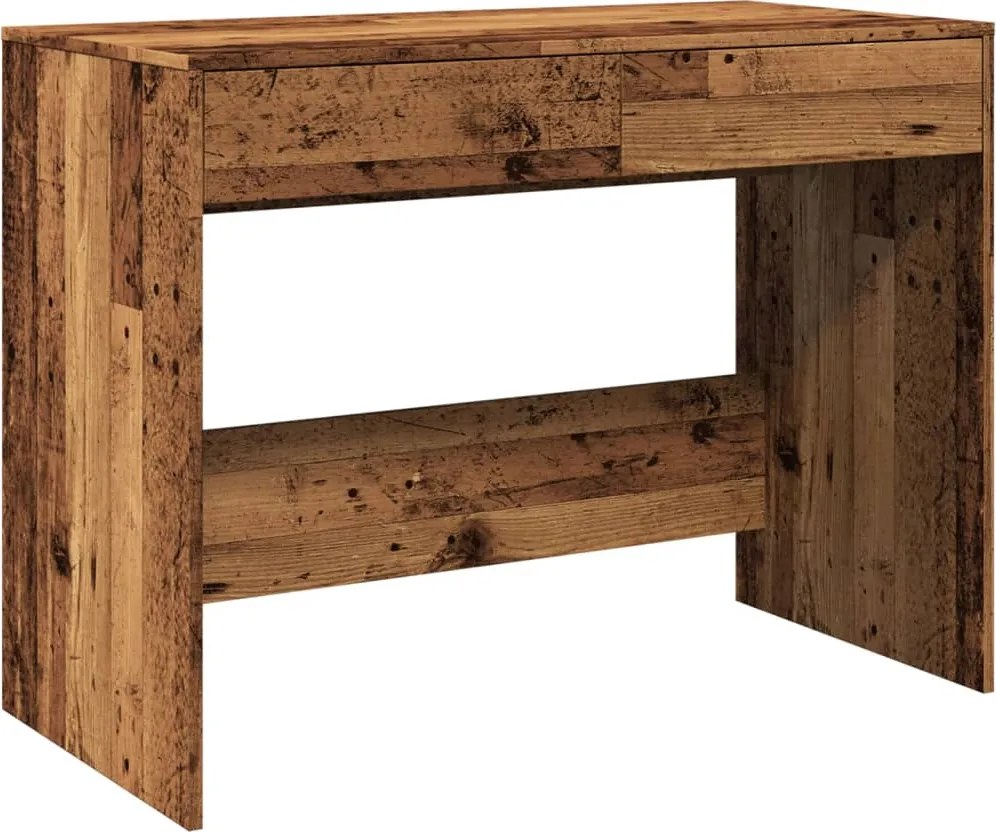vidaXL antik fa színű szerelt fa íróasztal 101 x 50 x 76,5 cm