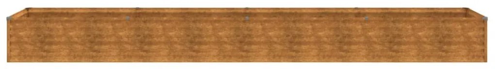 Corten acél kerti magaságyás 386 x 50 x 36 cm