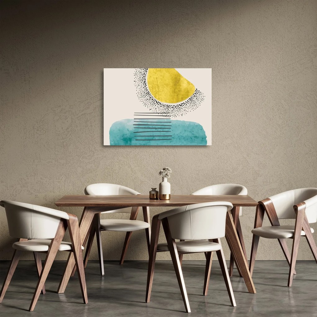 Üveg kép - Absztrakt festmény a strandról N⁰2 (70x50 cm)