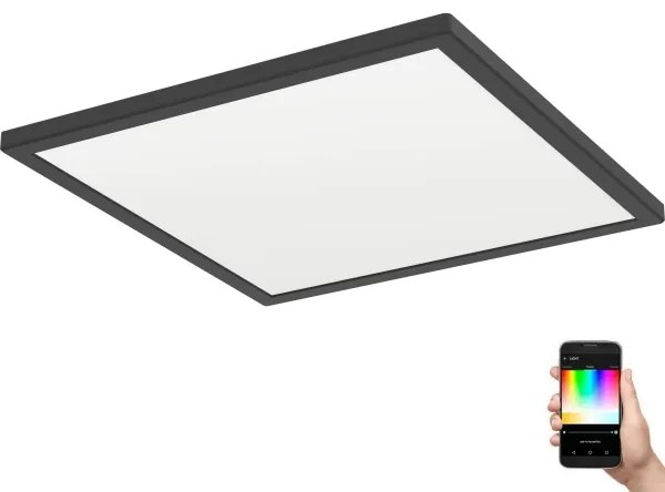 Eglo 901467-LED RGBW Dimmelhető fürdőszobai lámpa ROVITO-Z 17,6W/230V 39x39cm IP44 fekete