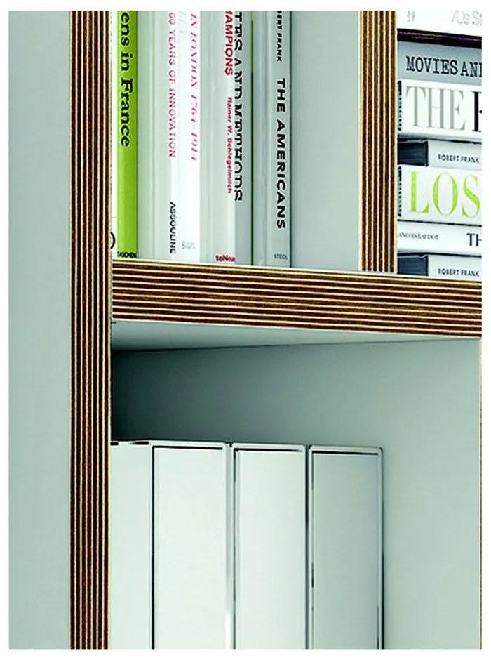 Fehér-natúr színű könyvespolc 70x159 cm Berlin – TemaHome