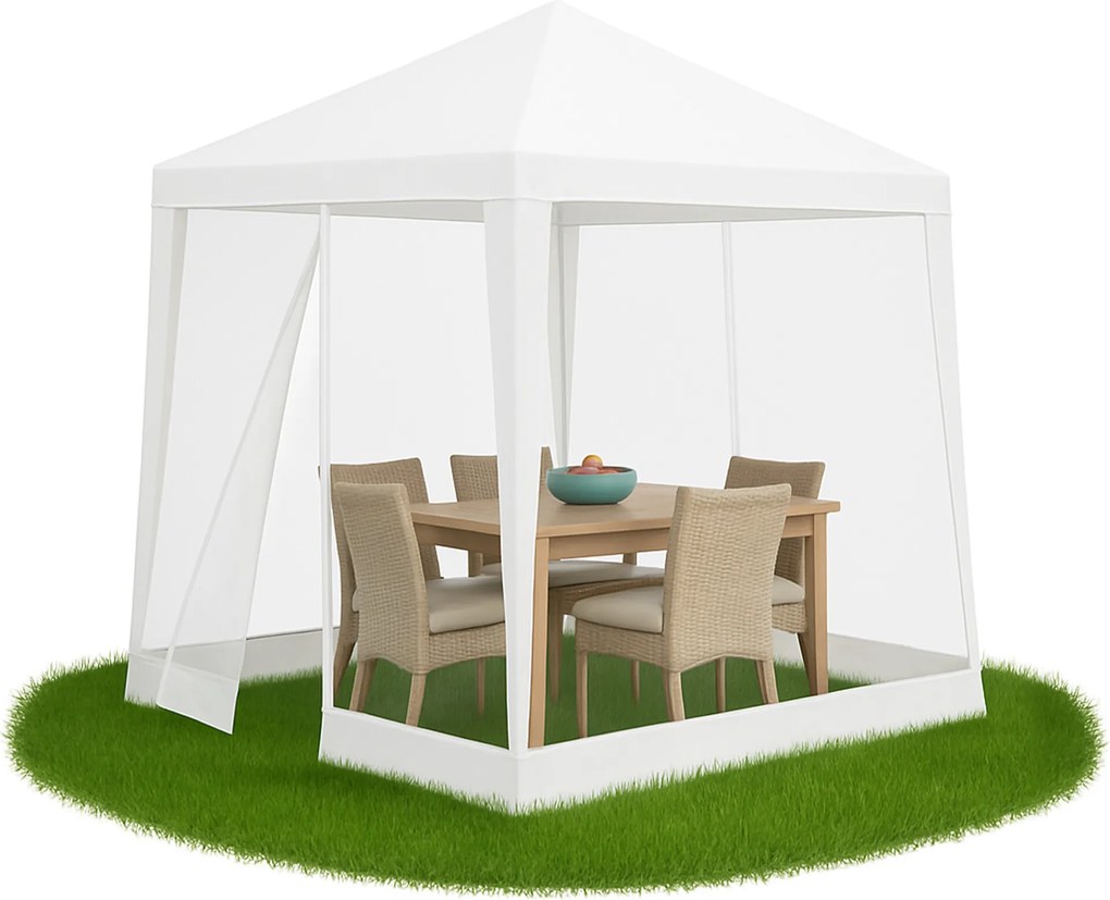 Aga Kerti pavilon szúnyoghálóval 2,4x3 m Fehér