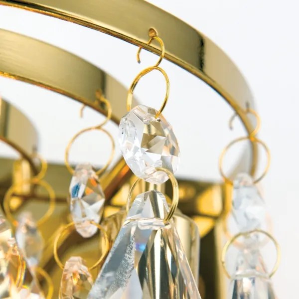 Orion WA 2-1369/2 - Fali kristály lámpa CELESTE 2xG9/40W/230V arany