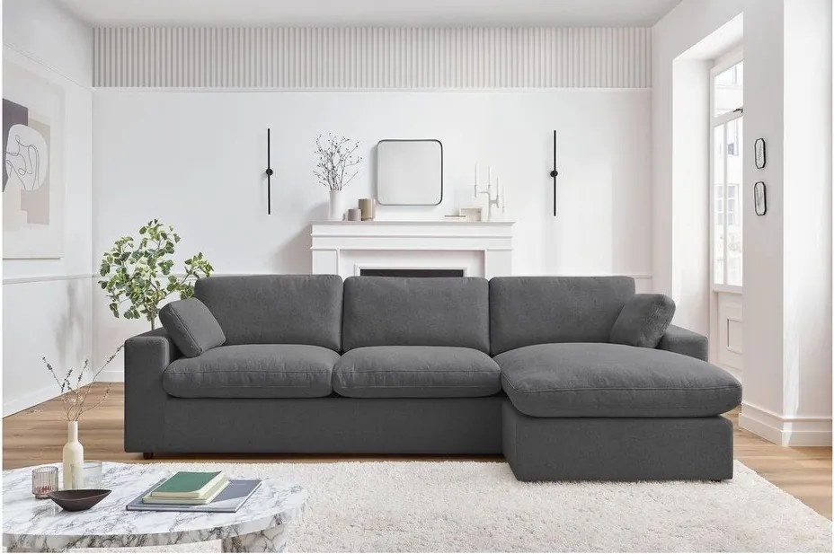 Sötétszürke sarokkanapé Belair – Bobochic Paris
