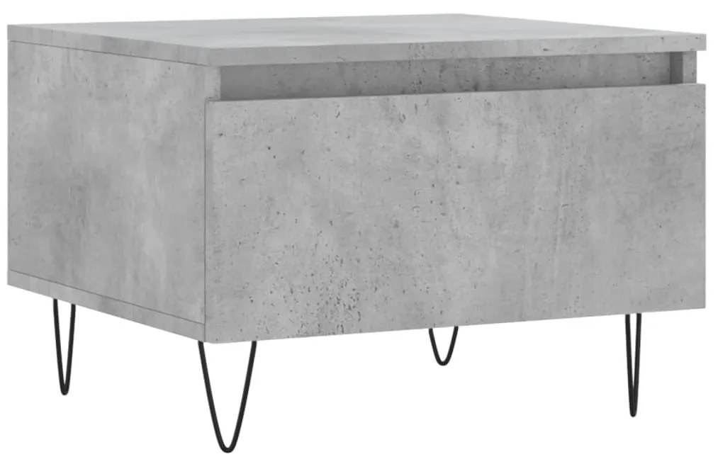 2 db betonszürke szerelt fa dohányzóasztal 50 x 46 x 35 cm