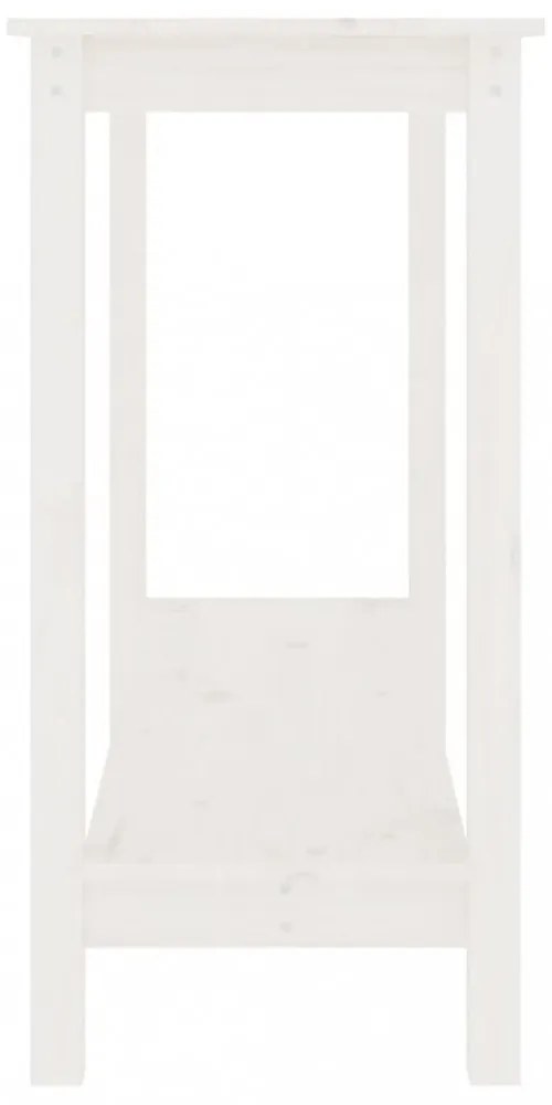 fehér tömör fenyőfa tálalóasztal 110 x 40 x 80 cm