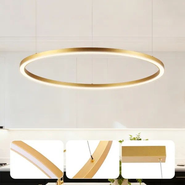 Brilagi - dimmelhető kábeles csillár PORTOFINO LED/60W/230V Ø 80 cm arany + távirányító