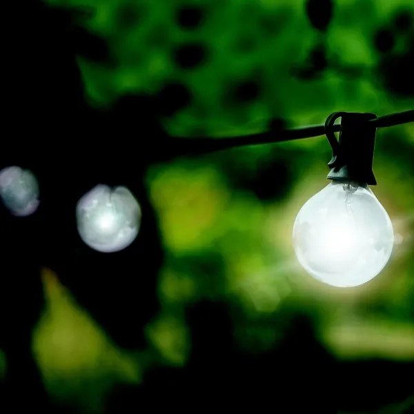 Brilagi - LED kültéri dekorációs fényfüzér GIRLANDA 25xE12 20m IP44 hideg fehér