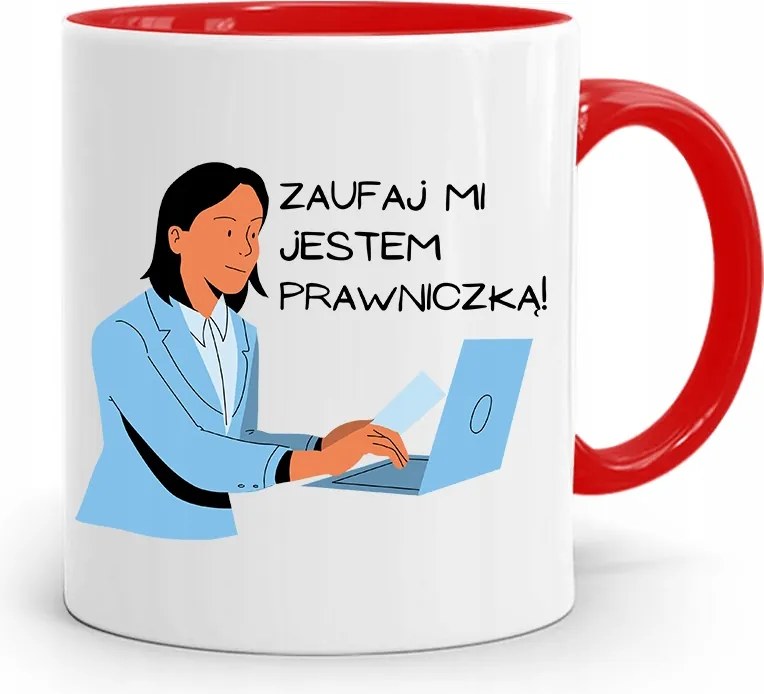 Piros Ügyvéd Bögre Bízz Bennem! Ajándék fényképes nyomattal