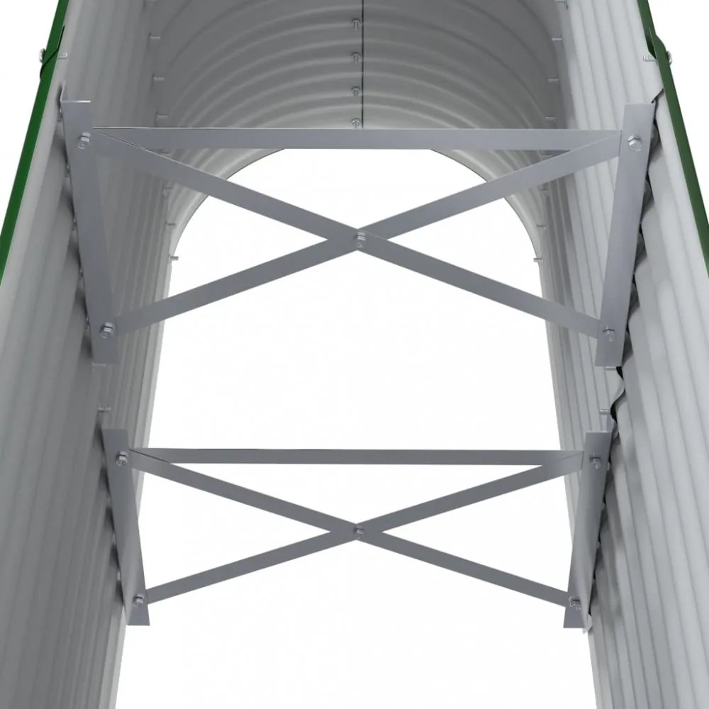 zöld horganyzott acél kerti magaságyás 114x40x68 cm