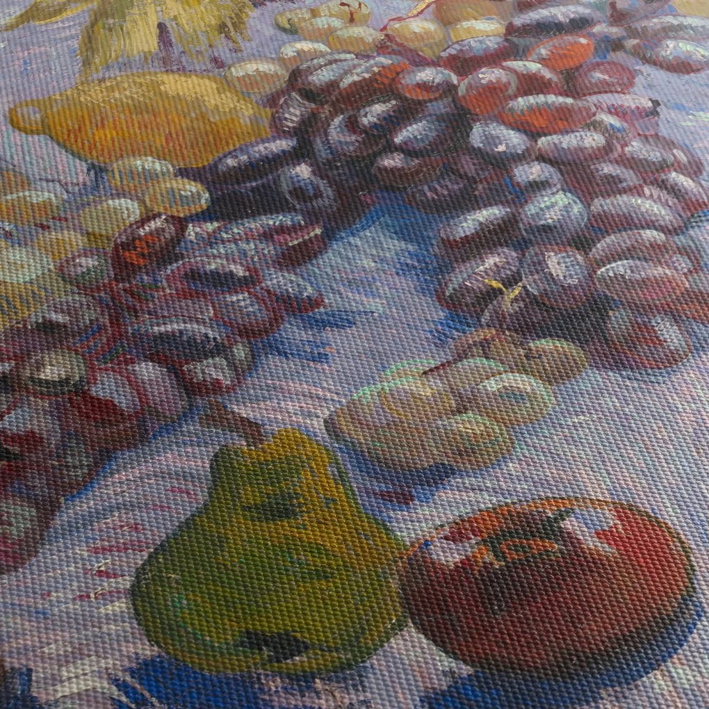 Kép - Vincent van Gogh, Grapes, Lemons, Pears, and Apples, reprodukciók (órával) (90x30 cm)