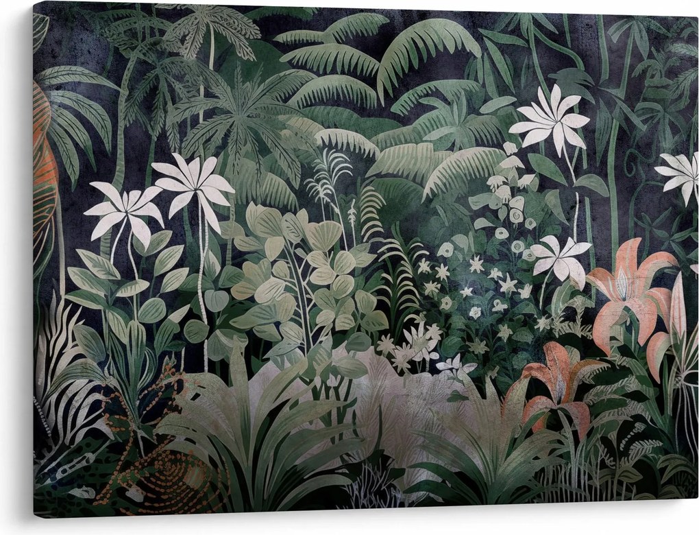 Kép - Festett dzsungel minta (70x50 cm)