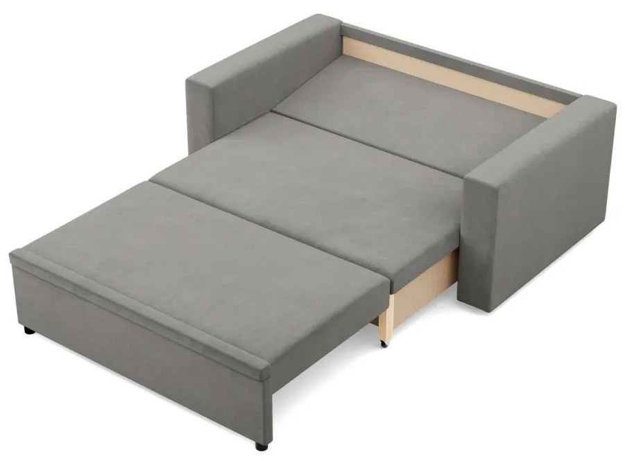 Zeus kanapé, bársony, hab töltet, egyenes kartámasz, világosszürke