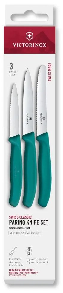 Victorinox - SWISS CLASSIC 3 részes konyhai zöldségkés készlet, türkiz