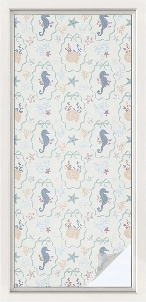 Öntapadós ablak furnér, amely biztosítja a tengeri csikóhalak magánéletét 50x116