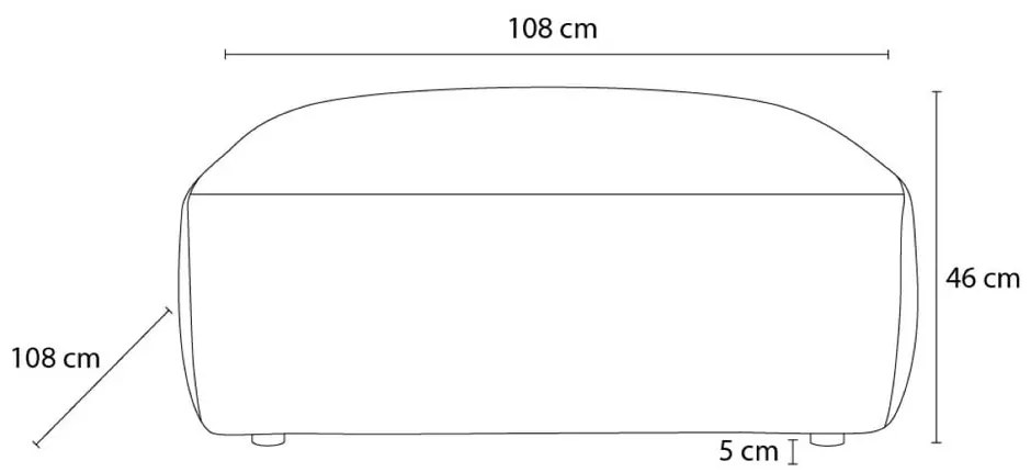 Sötétkék kordbársony lábtartó Lucien – Bobochic Paris