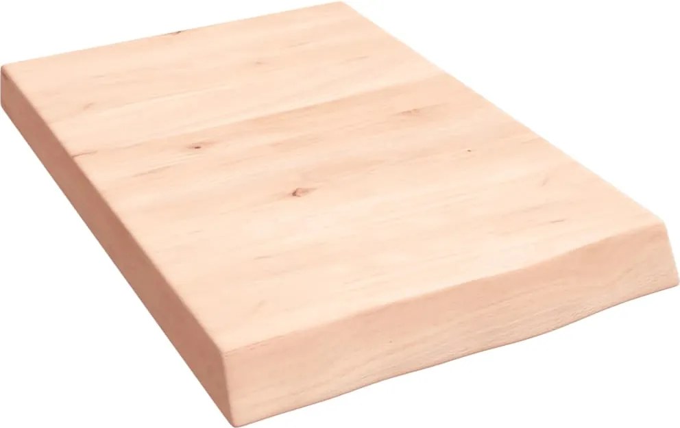 vidaXL kezeletlen tömör tölgyfa fali polc 40x60x(2-6) cm