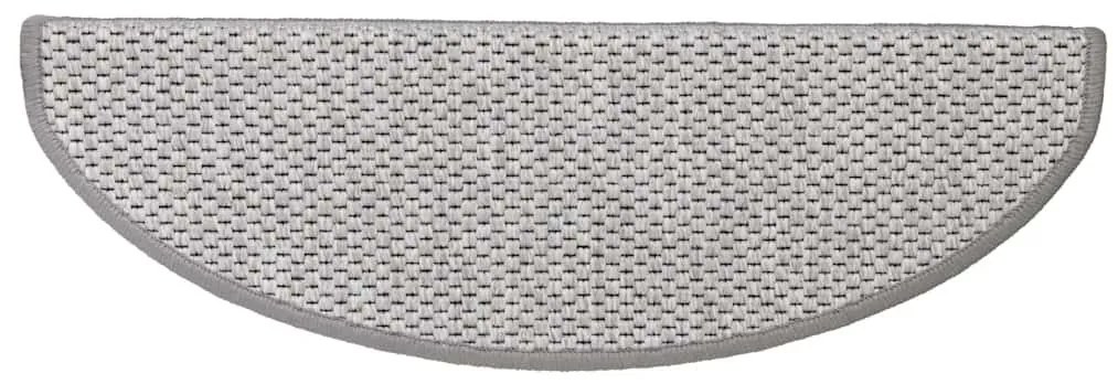 15 db szizál hatású platina öntapadó lépcsőszőnyeg 65x21x4 cm