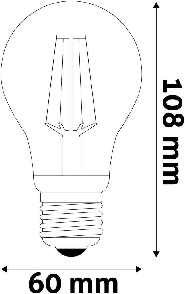 Avide LED Filament Globe 4.9W E27 A60 NW 4000K Super High Lumen