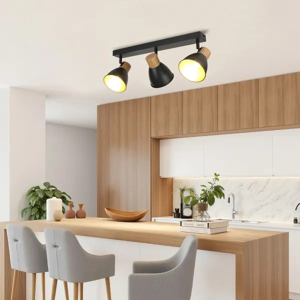 Brilagi - ODENSE irányítható spotlámpa 3xE14/10W/230V fa/fekete