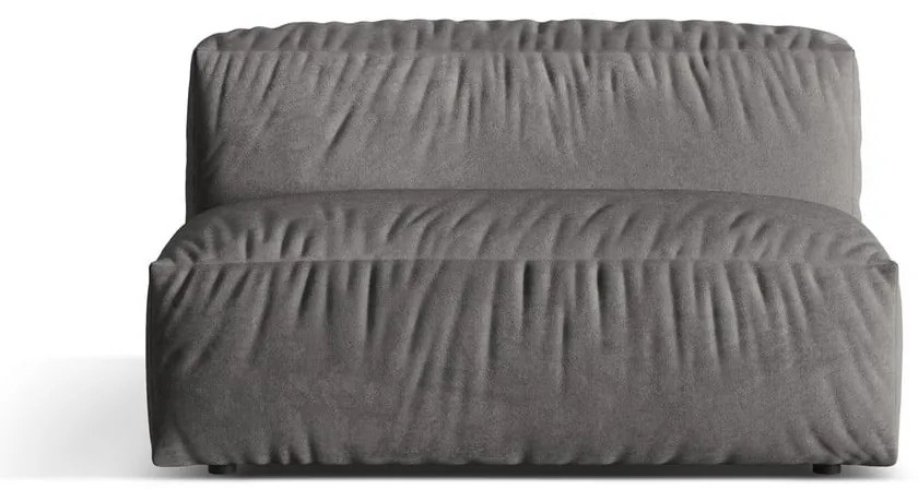 Szürke bársony kanapé modul (középső rész) Martina – Micadoni