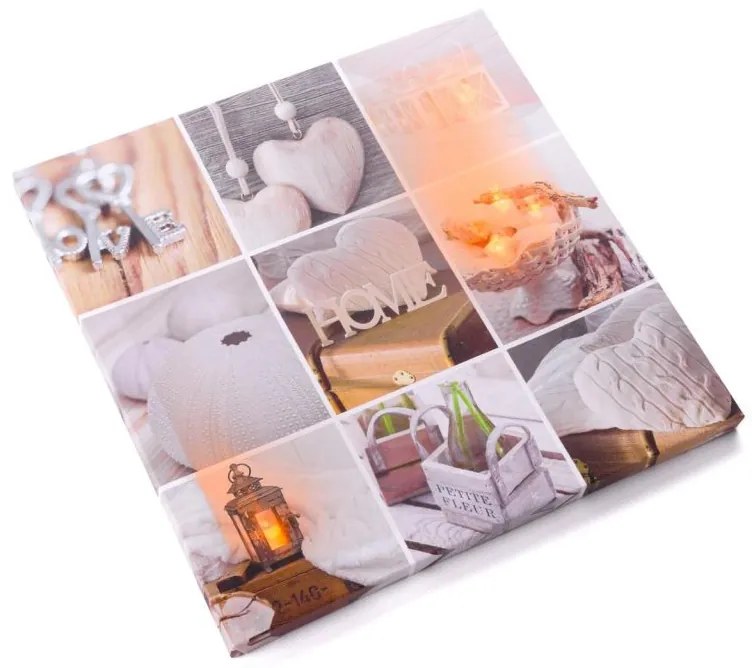 GARTHEN Falfestmény Home 5 LED 30 x 30 cm